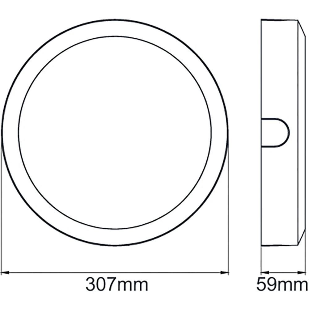 KSR KSRSF323 Bezel Navara SF Plain Rim Matt Black