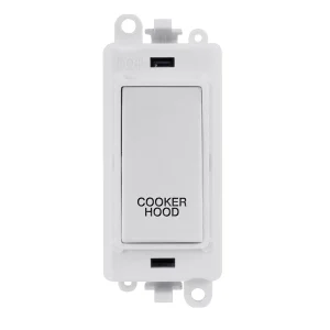 Click Gridpro Switch DP Module - White Insert 20Ax White Printed Cooker Hood