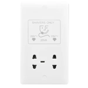 Verve HM2090 Dual Voltage Shaver Socket White