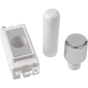 Click Gridpro Polished Chrome 1 Module Dimmer Mounting Kit