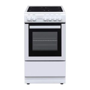 Statesman 50cm Single Cavity Electric Cooker with Ceramic Hob White