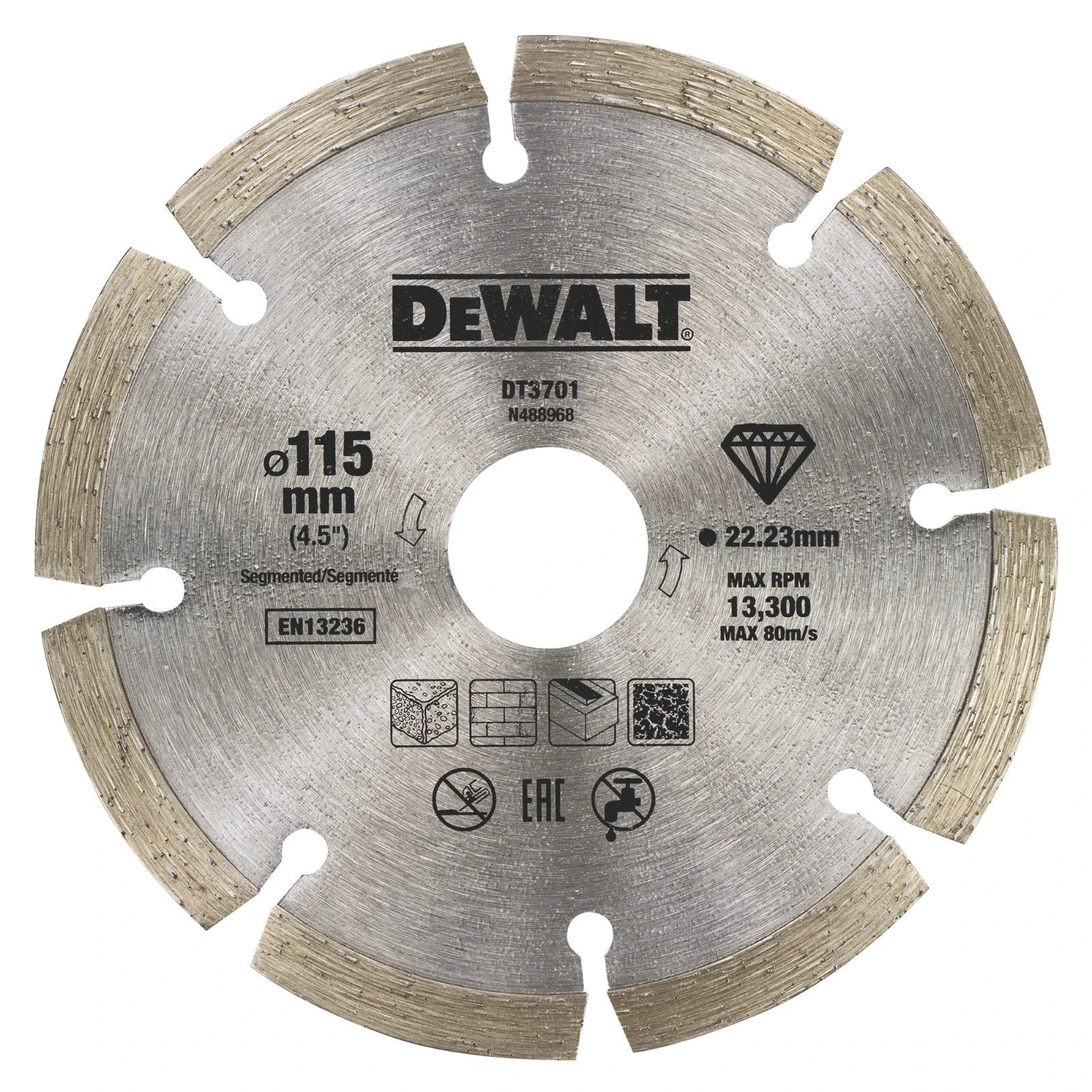 Dewalt DT3701-QZ 115mm Segmented Diamond Blade