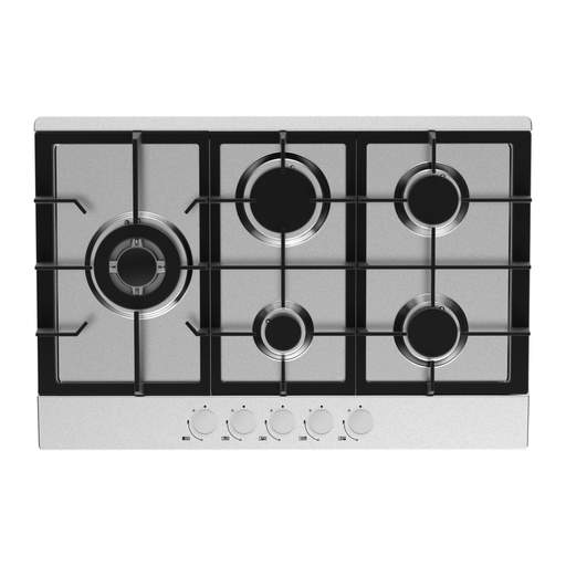 Statesman 75cm 5 Zone Gas Hob Stainless Steel