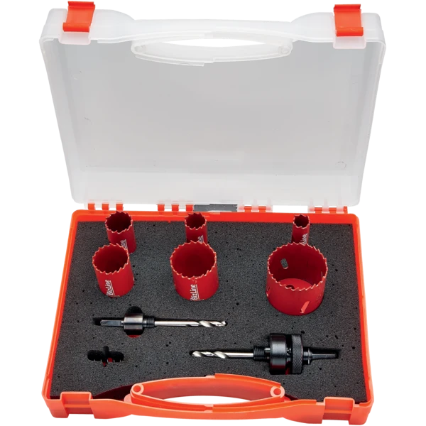 Bizline Set of 6 8% Cobalt Hole Saws, 2 Arbors and an Ejector Spring - Image 4