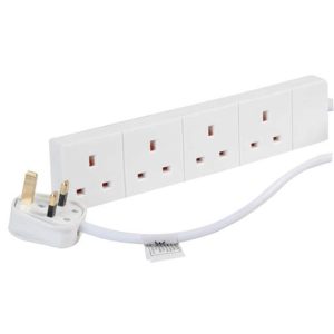 Pro Elec 0.5M 4 Gang 13 AMP Extension Lead