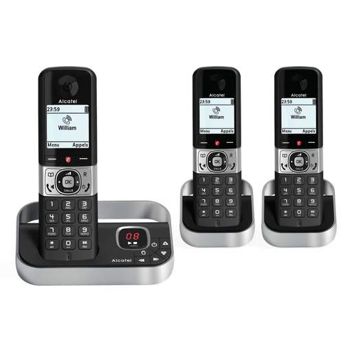 Alcatel F890 Trio Dect Phone with Answer Machine & Call Block