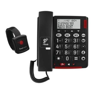 Amplicomms Big Button 50 Alarm Emergency Call Pendant Black