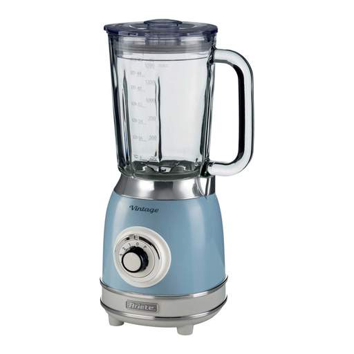 Ariete 1000W Vintage Glass Jug Blender Blue