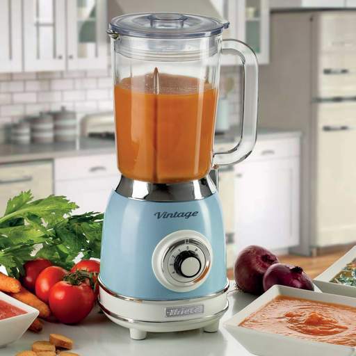 Ariete 1000W Vintage Glass Jug Blender Blue - Image 2