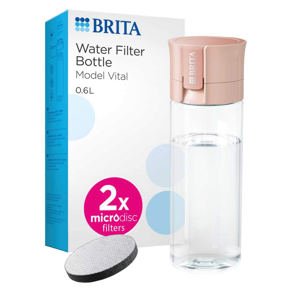 Brita Pastel Apricot Water Filter Bottle - Image 2