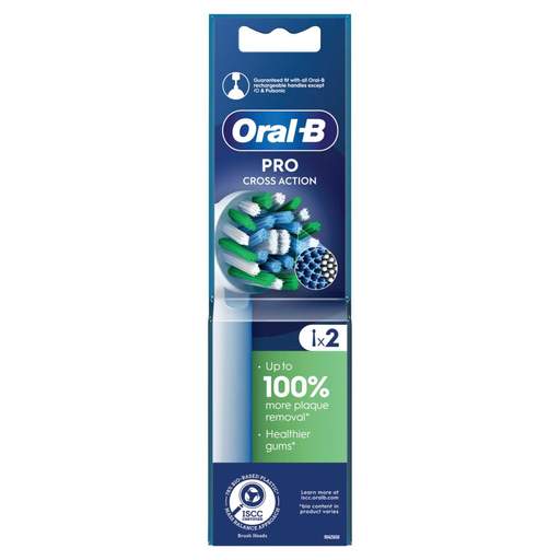 Oral-B Oral-B Cross Action White X-Filaments Replacement Head 2Pk - Image 2