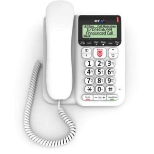 British Telecom Decor 2600 Corded Telephone With Premium Call Blocking White