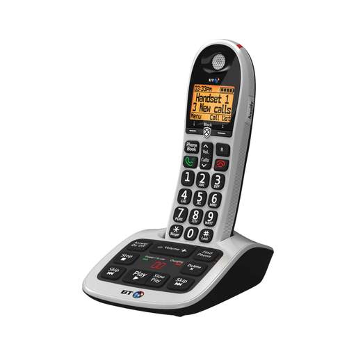 British Telecom BT4600 Single Cordless Telephone With Answer Machine Silver
