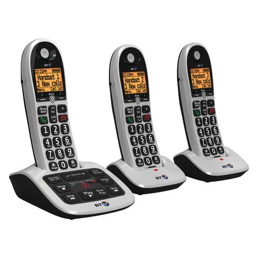 British Telecom BT Big Button Telephone Trio with Answer machine - Image 2