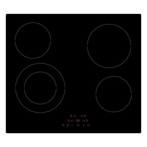Statesman 60cm 4 Zone Ceramic Hob with Touch Control Black