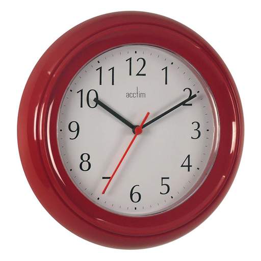 Acctim Wycombe Wall Clock Red
