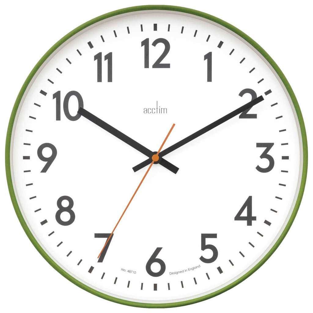 Acctim 30cm Hugo Wall Clock Grass - Image 2