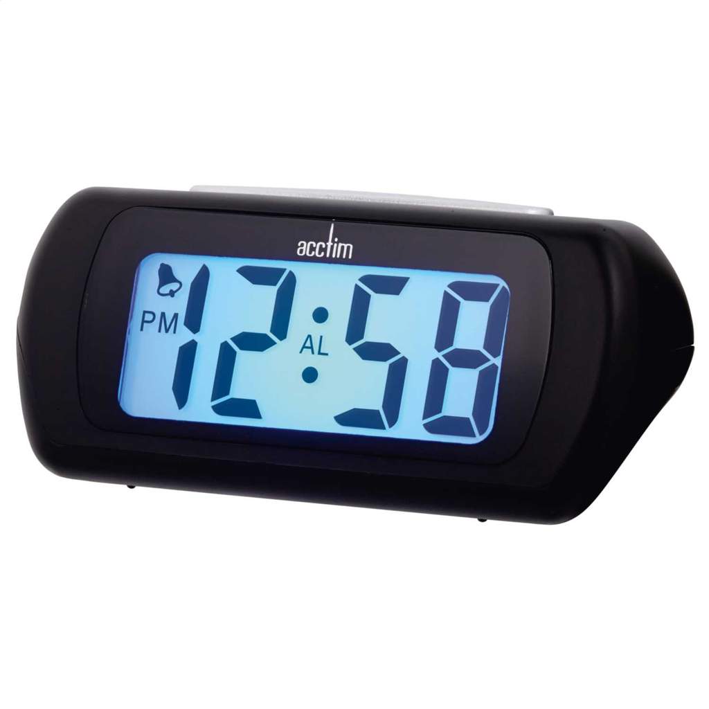 Acctim Auric LCD Alarm Clock Black - Image 2