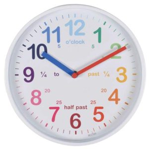 Acctim Wickford Time Teach Wall Clock White