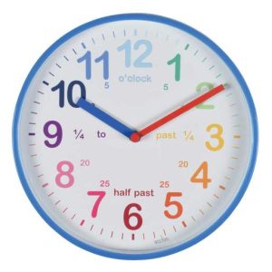 Acctim Wickford Time Teach Wall Clock Blue
