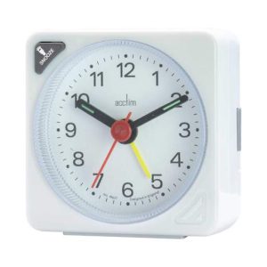 Acctim INGOT ANALOGUE ALARM CLOCK WHITE