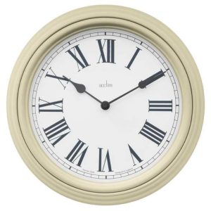 Acctim 28cm Devonshire Modern Country Style Wall Clock Cream
