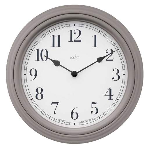 Acctim 28cm Devonshire Modern Country Style Wall Clock Pigeon Grey
