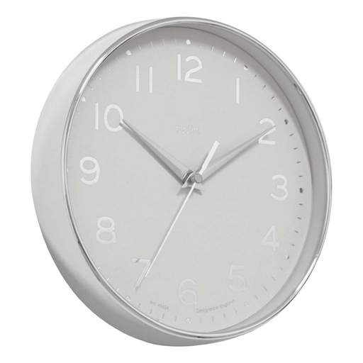 Acctim Rand Wall Clock Chrome & White - Image 3