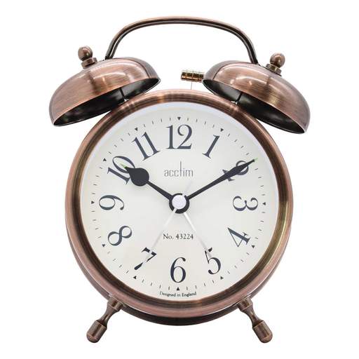 Acctim Pembridge Quartz Bell Alarm Antique Brass