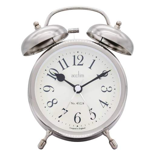 Acctim Pembridge Quartz Bell Alarm Antique Silver