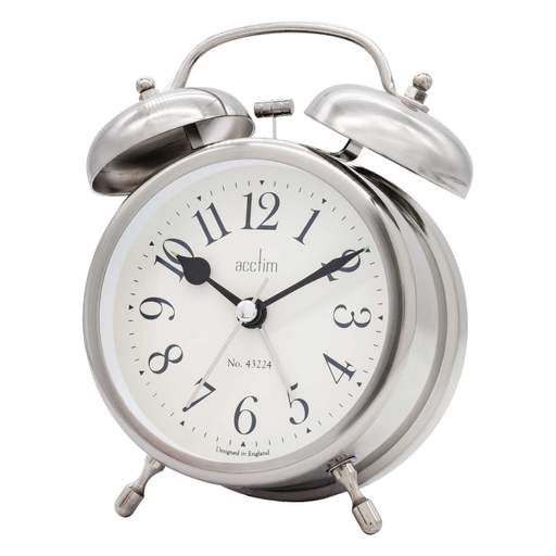 Acctim Pembridge Quartz Bell Alarm Antique Silver - Image 3