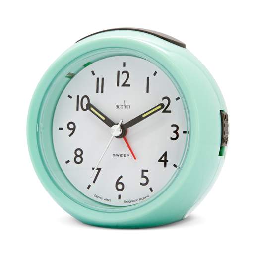 Acctim Grace Non-Ticking Alarm Clock Mint Humbug - Image 2