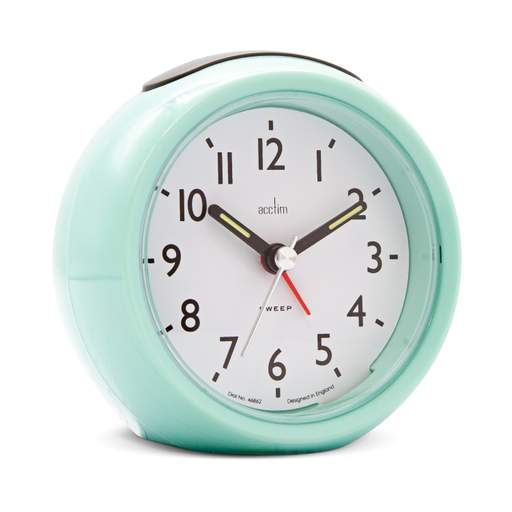 Acctim Grace Non-Ticking Alarm Clock Mint Humbug - Image 3