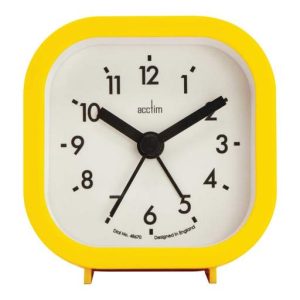Acctim Robyn Square Alarm Clock in Daisy