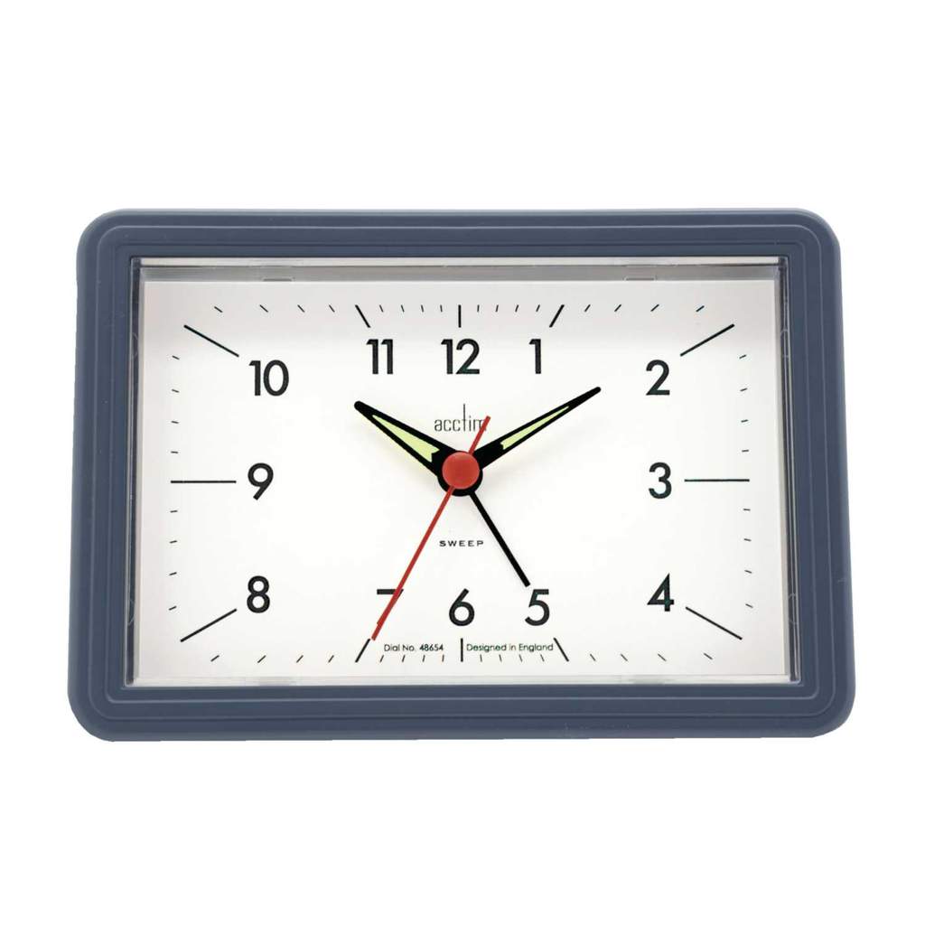 Acctim Drake Alarm Clock with Snooze & Backlight Suede Blue - Image 2