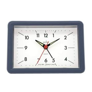 Acctim Drake Alarm Clock with Snooze & Backlight Suede Blue