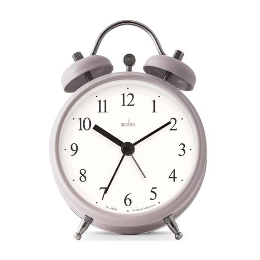 Acctim Haven Faux Bell Alarm Clock Mocha, Faux