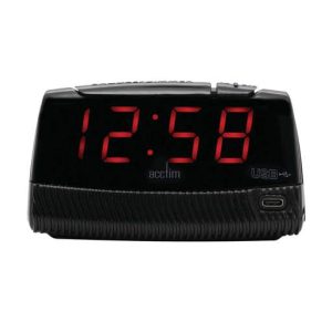 Acctim Wade 1.2" Red LED Smart Connector Alarm Clock