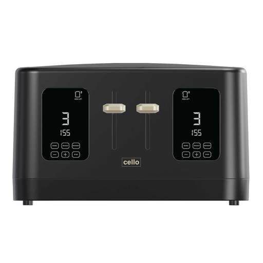Cello 4 Slice Digital Toaster Black