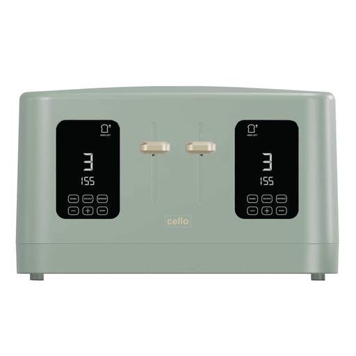 Cello 4 Slice Digital Toaster Green