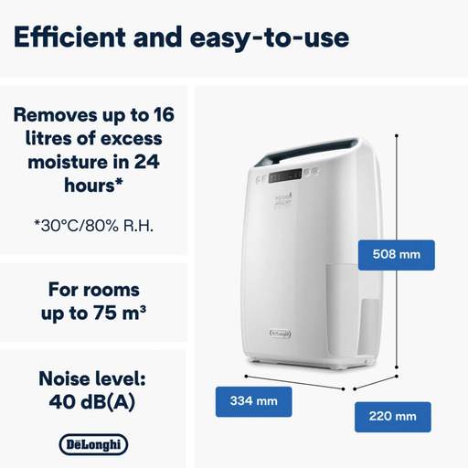 Delonghi 14L Tasciugo AriaDry Multi Digital Dehumidifier - Image 2