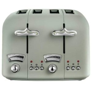 Delonghi 4 Slice Argento Toaster Green