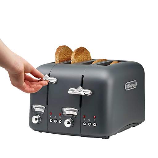 Delonghi 4 Slice Argento Toaster Silver - Image 2