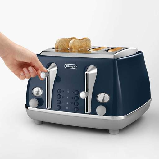 Delonghi 4 Slice Icona Capitals Toaster London Blue - Image 3