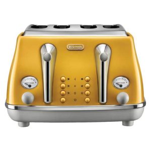 Delonghi 4 Slice Icona Capitals Toaster New York Yellow