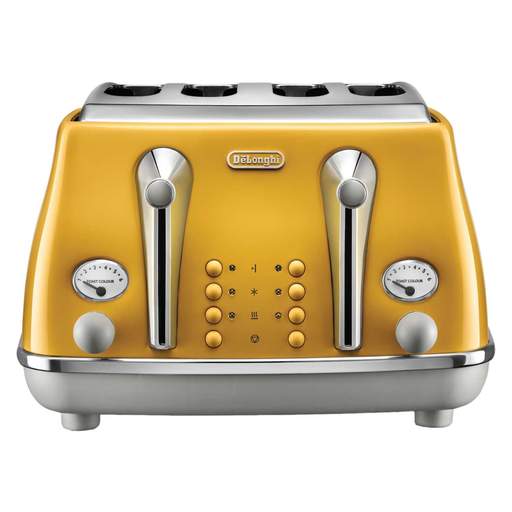 Delonghi 4 Slice Icona Capitals Toaster New York Yellow