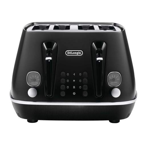 Delonghi 4 Slice Distinta X Stainless Steel Toaster Black