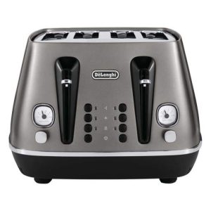 Delonghi 4 Slice Distinta X Stainless Steel Toaster Titanium