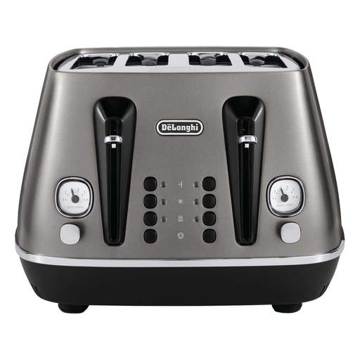 Delonghi 4 Slice Distinta X Stainless Steel Toaster Titanium