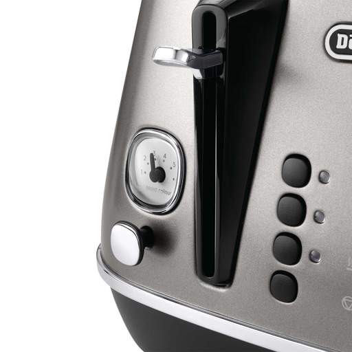 Delonghi 4 Slice Distinta X Stainless Steel Toaster Titanium - Image 3